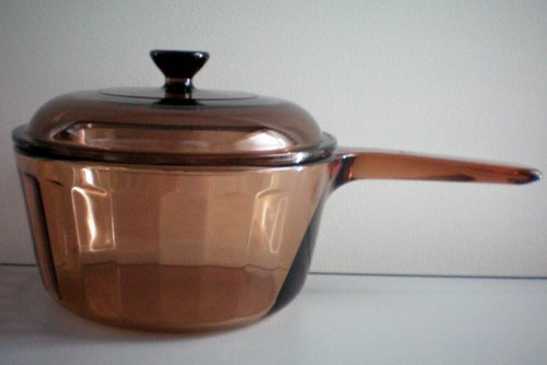 Corning Vision 1.5 L Amber Sculptured Saucepan w/Lid