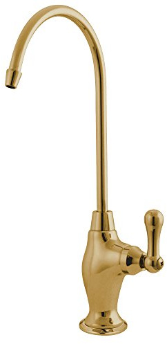 Kingston Brass Gourmetier KS3192AL Restoration Single Handle Water Filtration Faucet, Polished Brass, 10.81 x 4.63 x 1.75