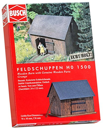 Busch 1500 - Feldschuppen, Fahrzeug, Medium, Weiss/Opulenter Garten