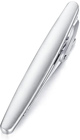 HONEY BEAR Herren Krawattennadel Krawattenklammer 5.4cm Glänzend-Silber Edelstahl,MEHRWEG