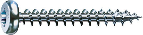 SPAX T-STAR plus, Tornillo universal 3,5 x 16 mm, 1000 Unidades, Cabeza redonda, rosca completa, galvanizado claro, 4CUT, WIROX A9J, 0201010350165