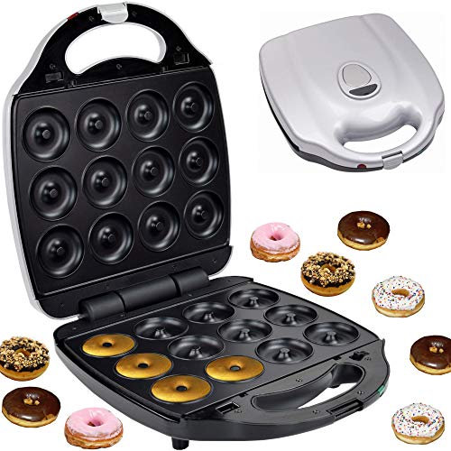 Syntrox Germany XXL Donutmaker Chef Maker mit herausnehmbaren und spülmaschinen geeigneten Wechselplatten