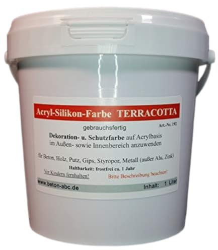 Terracotta - Betonfarbe Acryl Silikon 1 Liter