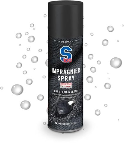 DR. WACK - S100 Imprägnierspray 300 ml - Imprägnierung Motorradbekleidung - Schutz vor Nässe, Ausbleichen & Verdunstungskälte - Imprägniermittel für Textilien & Leder - Hochwertige Motorradpflege
