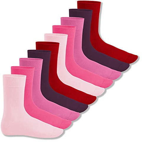 Footstar EVERYDAY! - 10 pares de calcetines unisex - Berry 35-38