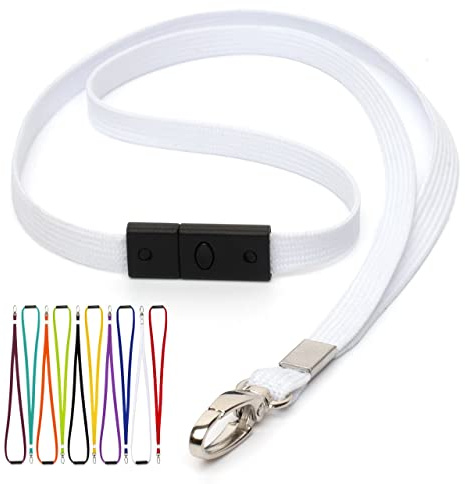CKB LTD Correa para Cuello Cordón Cuerda Neck Lanyard Strap Llavero de seguridad para el cuello con clip de metal giratorio para soporte de tarjeta de identificación