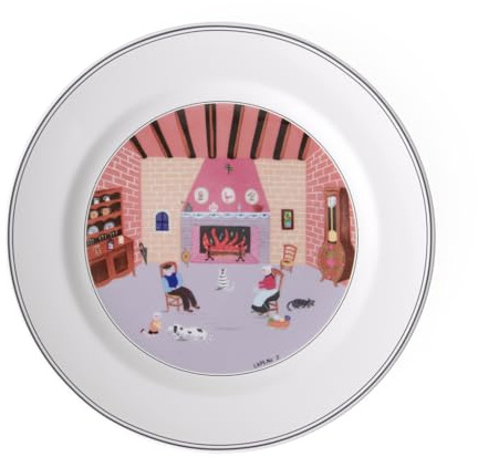 Villeroy und Boch Design Naif Speiseteller Kamin, Premium Porzellan