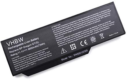 vhbw Akku kompatibel mit Medion Akoya E8410 | P8612, P8614, P8610, P8611, X8610, P7610 Notebook (6600 mAh, 11,1 V, Li-Ion)