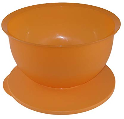 Tupperware Junge Welle Schüssel mit Deckel 7,5 Liter orange