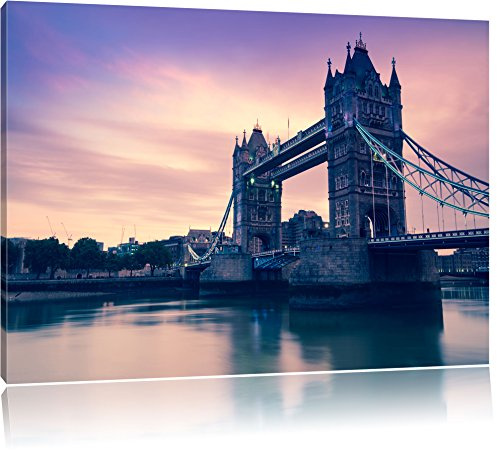 Pixxprint London, Größe: 100x70cm, Leinwandbild, fertig gespannt, Wandbild, Dekoration, Kunstdruck, kein Poster