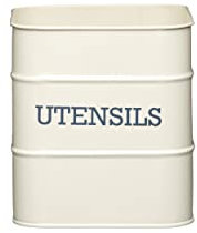 KitchenCraft Living Nostalgia, Kitchen Utensil Holder, Metal, 15 x 16 cm, Antique Cream