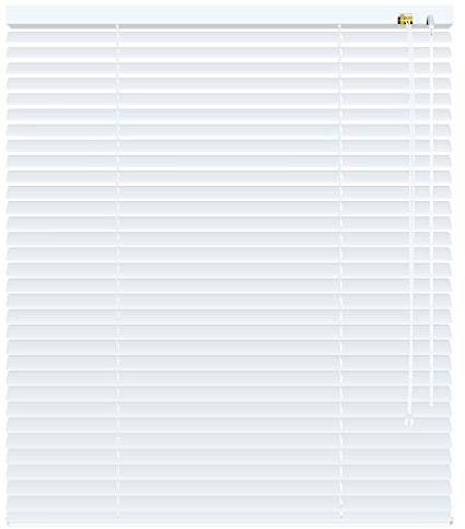 deko-raumshop Aluminium Jalousie Jalousette Faltrollo viele Größen Lamellenbreite 25 mm Wandmontage Deckenmontage Alu Lamellen Fenster Sonnenschutz Sichtschutz (Größe 90 x 130 cm, Farbe Weiß)