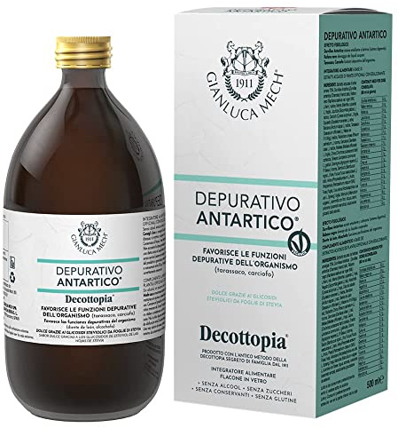Gianluca Mech | Decottopia Depurativo Antartico con Stevia, Integratori Alimentari Keto, Azione Detox, Vegan, 500 ml