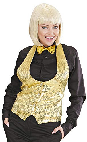 W WIDMANN MILANO Party Fashion - Paillettenweste für Damen,ärmellos, Showgirl, Faschingskostüme