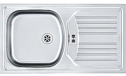 Franke 101.0368.952 Fregadero de acero inoxidable 614 NOVA, brillo sedoso, gris