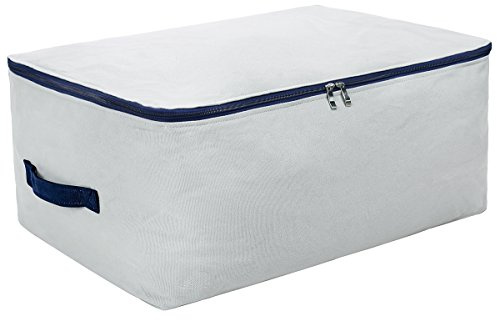 100% cotone naturale, borsa di grande formato morbida per letti, trapunte, cuscini, coperte, cuscini, contenitori per oggetti voluminosi, traspirante e lavabile, grigio