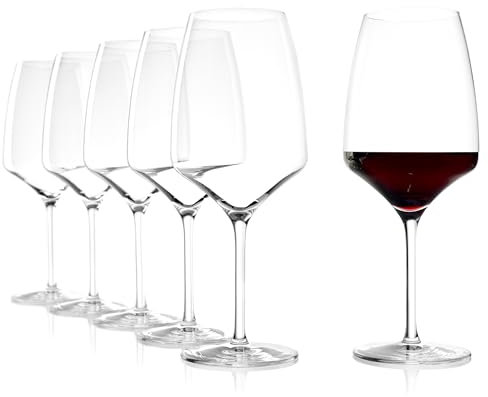 Bicchieri Bordeaux Experience set 6 pezzi, 645 ml – Calici in cristallo di alta qualità per Bordeaux, per massima espressione degli aromi, lavabili in lavastoviglie e resistenti agli urti
