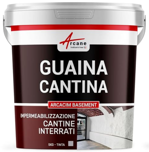Enduit de cuvelage cave | Enduit hydrofuge, anti humidité pour etancheite garage, sous-sols | Arcacim cave - 5 kg Gris - ARCANE INDUSTRIES
