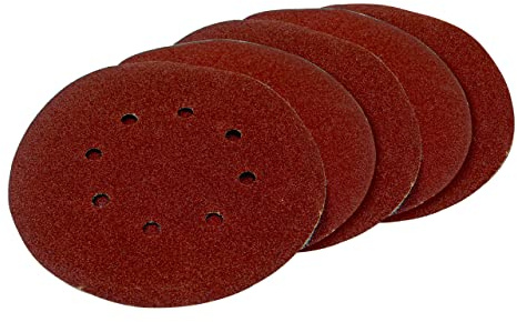 FERM AGA1022 Set de 5 papiers abrasifs 180mm, pour polisseuse