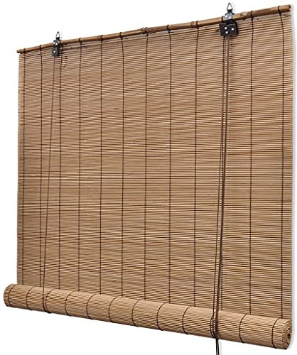 vidaXL Bambusrollo Braun 140x160 cm Rollo Holzrollo Jalousie Faltrollo Fenster
