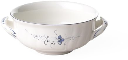Villeroy & Boch Vieux Luxembourg Tazza da Brodo, 400 ml, Porcellana Premium, Bianco/Blu
