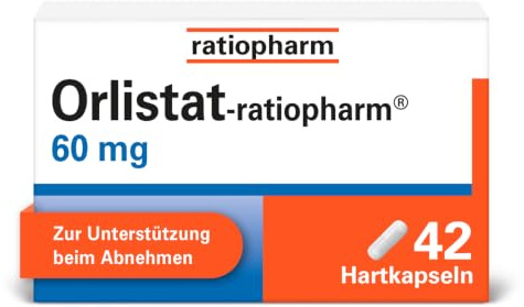 Orlistat-ratiopharm® 60 mg Hartkapseln, 42 Hartkapseln, zur Gewichtsabnahme | Unterstützt die Gewichtsabnahme bei Übergewicht ab einem BMI von mindestens 28