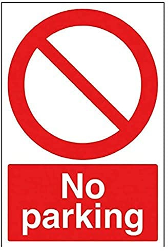 vsafety 52030 au-r cartello divieto di accesso  No parking, Plastica rigida, ritratto, 200 mm x 300 mm, colore: rosso