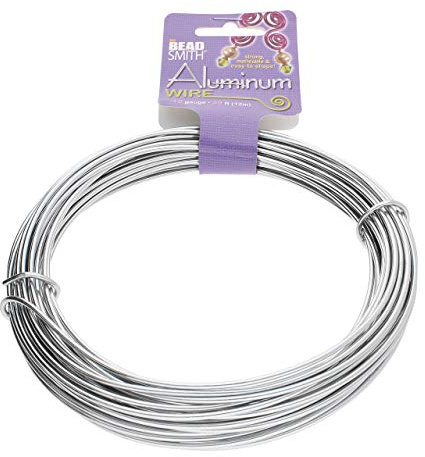 Beadsmith Aluminum Wire 12 Gauge 39' Coil-Silver
