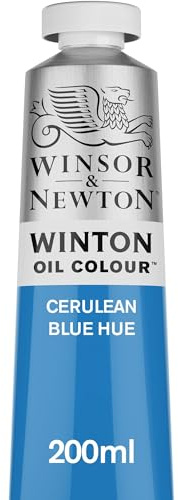 Winsor & Newton Winton - Tubo de Pintura al Óleo, 200 ML, Azul (Azul Cerúleo)