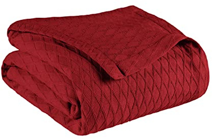 Superior Diamond Weave Couverture en Coton Toutes Saisons pour la Maison, Le canapé, Le lit, Douce, Chaude, esthétique bohème, Confortable, Douillette, et Mignonne, Essentiels de literie décoratifs,