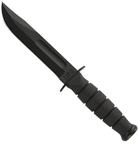 KA-BAR 1258 Short USA Clip Point Knife-Hard Sheath