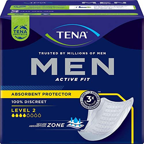 TENA Men Level 2 für leichte bis mittlere Blasenschwäche, 10 Einlagen, 2er Pack (2 x 10 Stk)