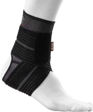 Shock Doctor Ankle Sleeve with Compression Wrap Support (Black, Medium)