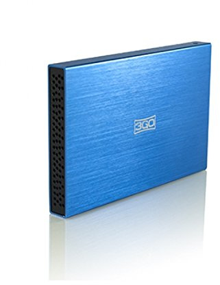 3GO HDD25BL13 - Carcasa para Disco Duro SATA 2.5, USB, Azul