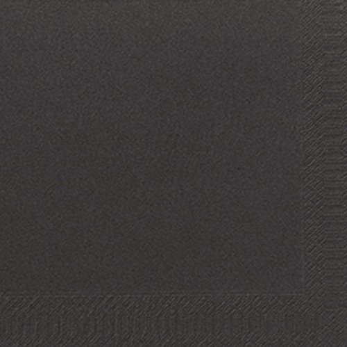Duni Dinner-Servietten 3lagig Tissue Uni schwarz, 40 x 40 cm, 250 Stück