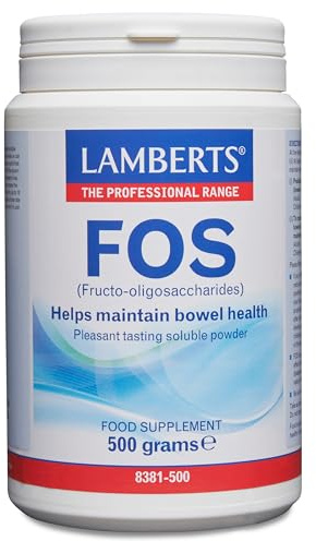 Lamberts Eliminex® FOS Prebiótico Natural | Fibra de Achicoria (Inulina) | Flora Intestinal y Tránsito | 500 g Polvo | 100 Días | Calidad Farmacéutica GMP
