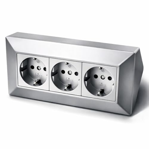 Ciabatta multipresa angolare con 3 prese, 230 V 16 A 3600 W, 230.00V