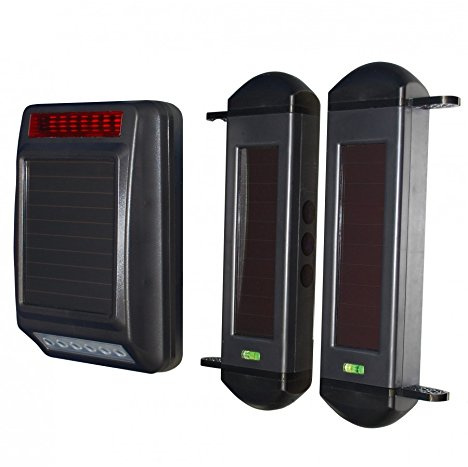 Siren & Beams (fully solar powered) Wireless Perimeter Alarm System.