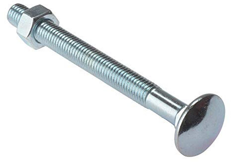ForgeFix Carriage Bolts | M6 x 130mm | Zinc Plated | Bag 10