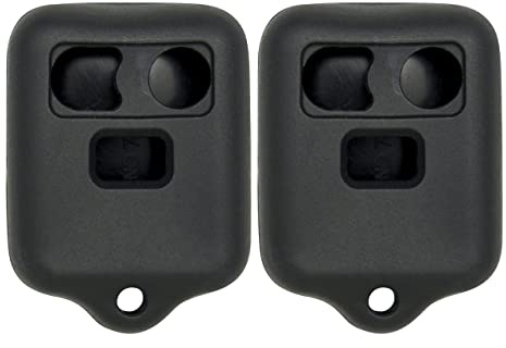 Keyless2Go Replacement for New Silicone Cover Protective Cases for Remote Key Fobs FCC CWTWB1U345 CWTWB1U331 GQ43VT11T - Black (2 Pack)