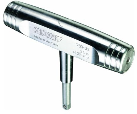GEDORE Drehmomentschlüssel Dremometer T-FS 1/4 Zoll fest eingestellt 7 Nm, 1 Stück, 763-07