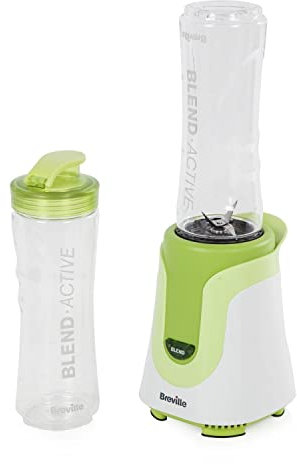 Breville Blend Active Personal Blender & Smoothie Maker with 2 Portable Blending Bottles (600ml), 300W, Green [VBL062]