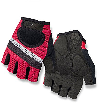 Giro SIV Men's Road Cycling Gloves - Bright Red/Stripe (2020), Small