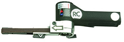 Rodcraft RC7155 Druckluft Bandschleifer, Schleifband 330 x 10 mm, 300 Watt Leistung, Drehzahl 18000 U/min, inkl. 3 Schleifbänder (80, 100, 200),