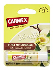 Carmex VANILLA Ultra Moisturising Lip Balm SPF15 For Dry, Cracked Lips 4.25g