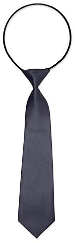 Autiga Kinderkrawatte Krawatte Kinder Jungen Gummiband gebunden dehnbar Konfirmation Taufe dunkelgrau