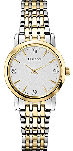 Bulova Damen-Armbanduhr Analog Quarz Edelstahl 98P115