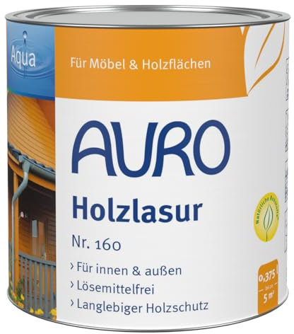 Auro Holzlasur Aqua - Nußbaum - 0,375L