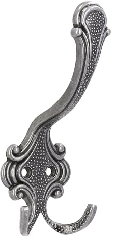 SIRO Landhaus Vintage Garderobenhaken Huthaken Doppelhaken 430 Metall Eisen Antik LA 19 mm 1 Stück