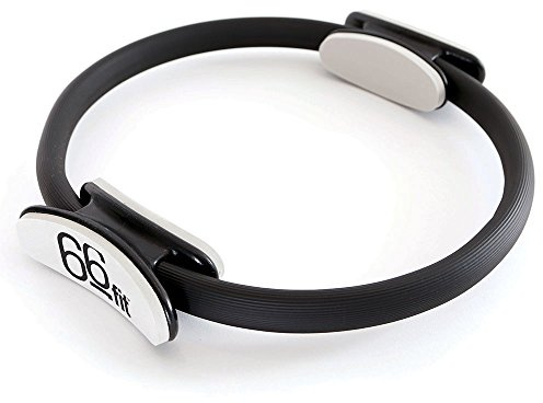 66Fit, Pilates Ring con Doppia Impugnatura, Nero (Schwarz)